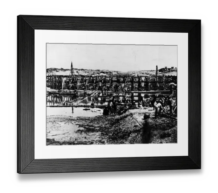 Framed Print : Canal Construction Framed Print : Canal Construction