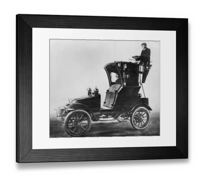 Framed Print : Motor Hansom Cab Framed Print : Motor Hansom Cab