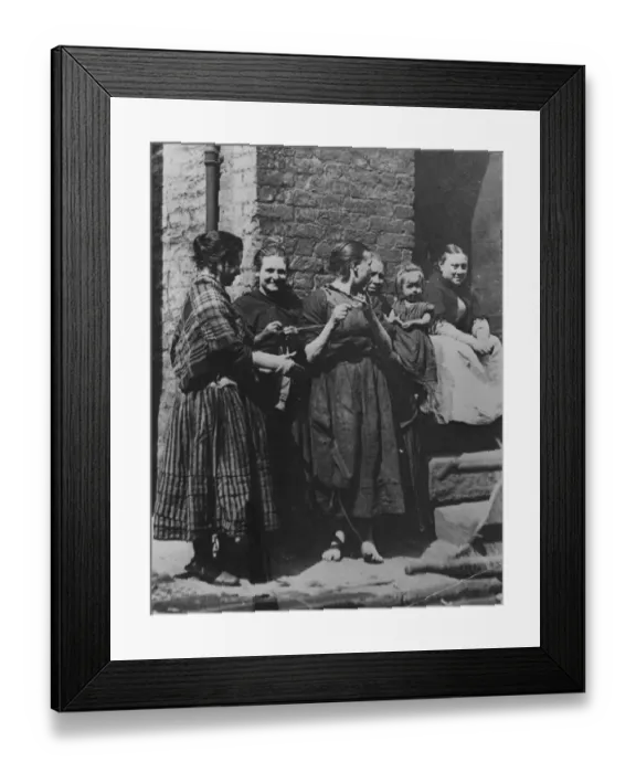 Framed Print : Street Knitters Framed Print : Street Knitters
