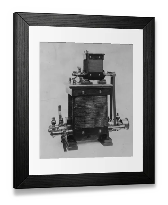 Framed Print : Dynamo. circa 1865: Dr Woldes separately ignited dynamo