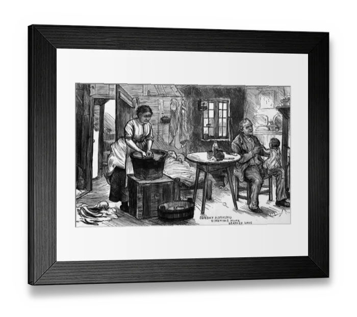Framed Print : Poor Family At Home Framed Print : Poor Family At Home