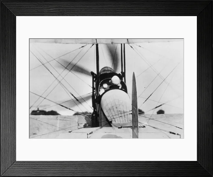 Framed Print : Take Off. January 1915: An RFC commander commencing an ascent on his way Framed Print : Take Off. January 1915: An RFC commander commencing an ascent on his way