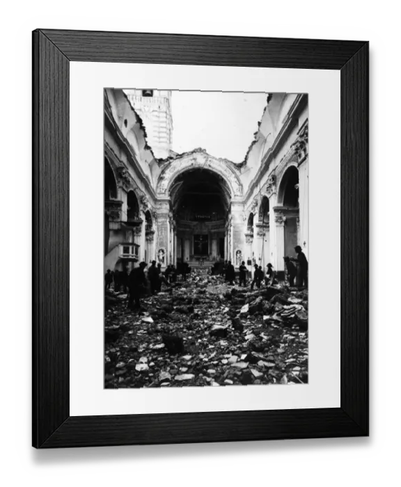 Framed Print : Destroyed Church Framed Print : Destroyed Church