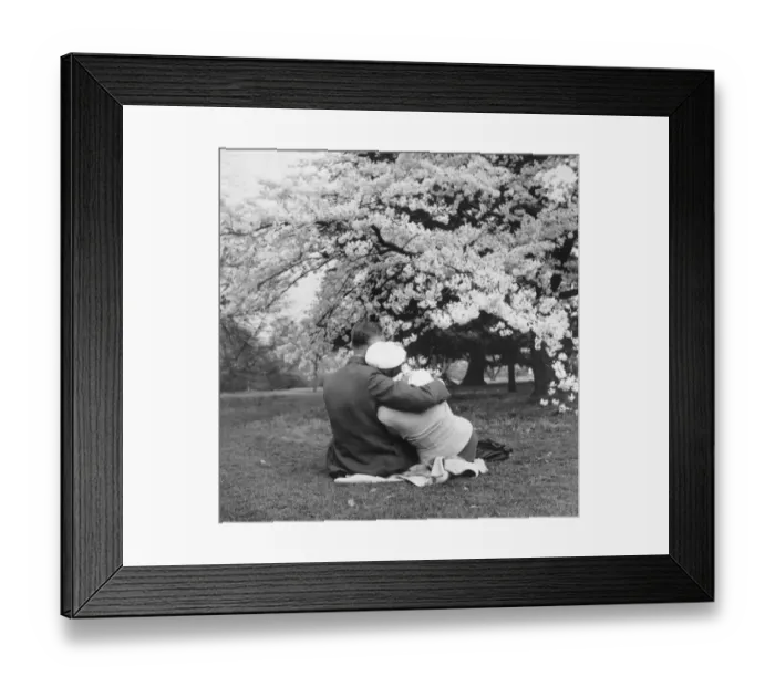 Framed Print : Garden Courting Framed Print : Garden Courting