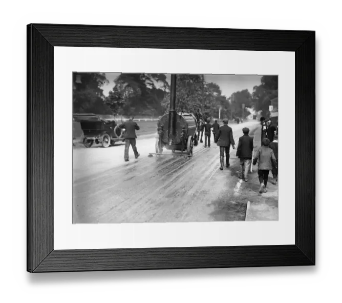 Framed Print : Tar Spreader Framed Print : Tar Spreader