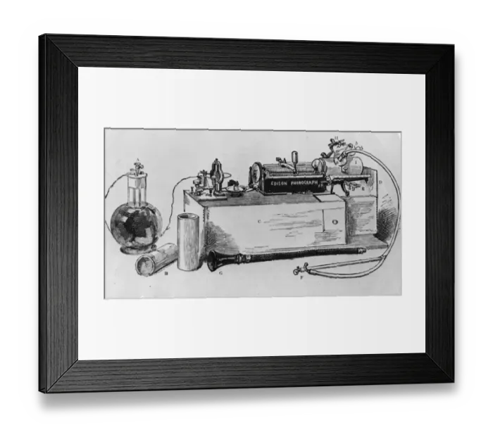 Framed Print : Edisons Phonograph Framed Print : Edisons Phonograph