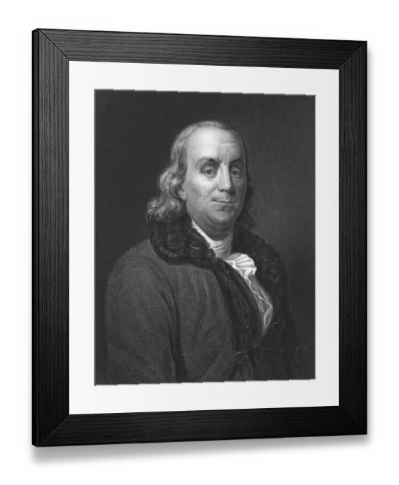 Framed Print : Benjamin Franklin Framed Print : Benjamin Franklin