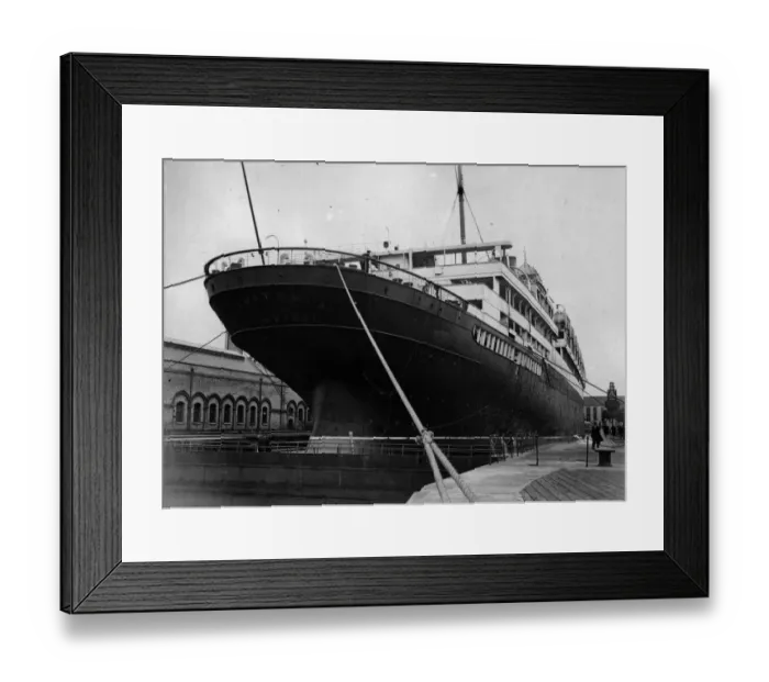 Framed Print : Aquitania In Dock Framed Print : Aquitania In Dock