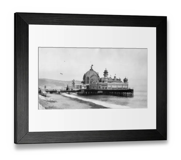 Framed Print : Nice Pier. circa 1910: The pier and pavilion at Nice on the French Riviera Framed Print : Nice Pier. circa 1910: The pier and pavilion at Nice on the French Riviera