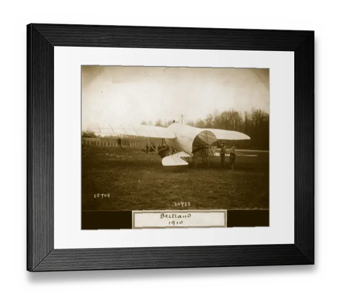 Framed Print : Bertrand. 23rd March 1909: A rear view of the first Bertrand flying barrel Framed Print : Bertrand. 23rd March 1909: A rear view of the first Bertrand flying barrel