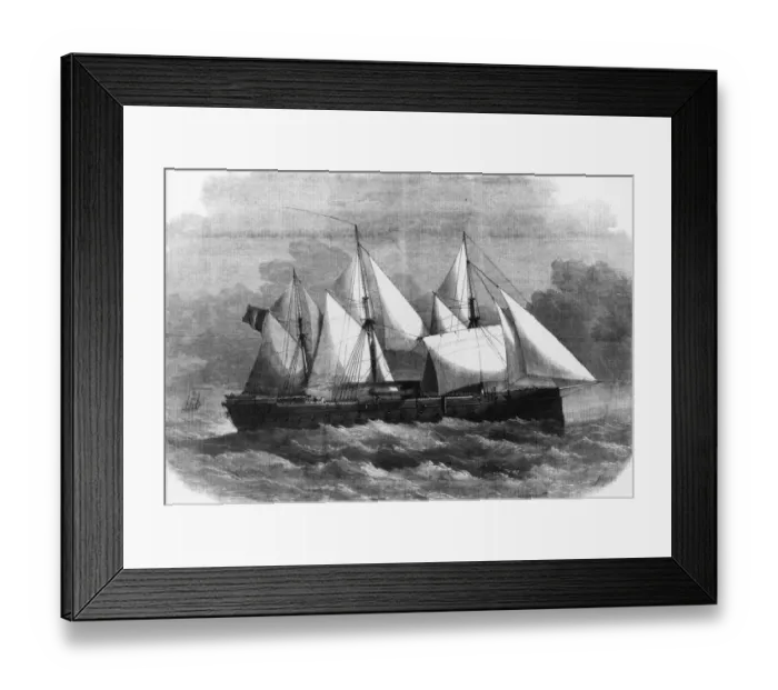 Framed Print : La Gloire. 9th March 1861: The French ironclad frigate La Gloire Framed Print : La Gloire. 9th March 1861: The French ironclad frigate La Gloire
