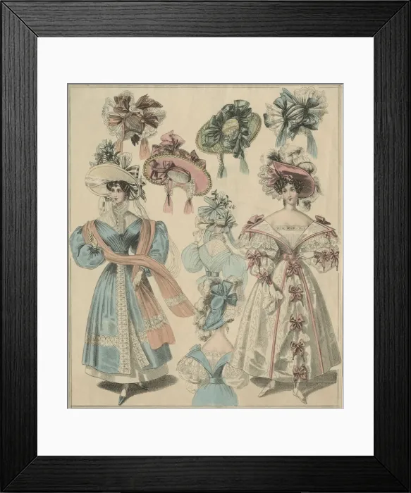 Framed Print : Regency Dresses