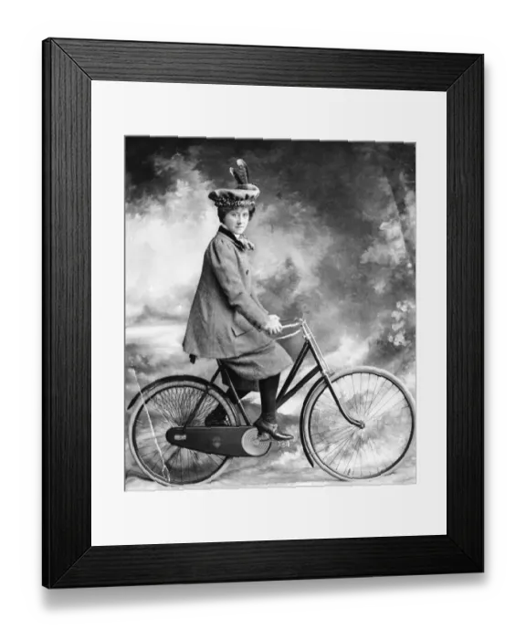 Framed Print : Lady Cyclist Framed Print : Lady Cyclist