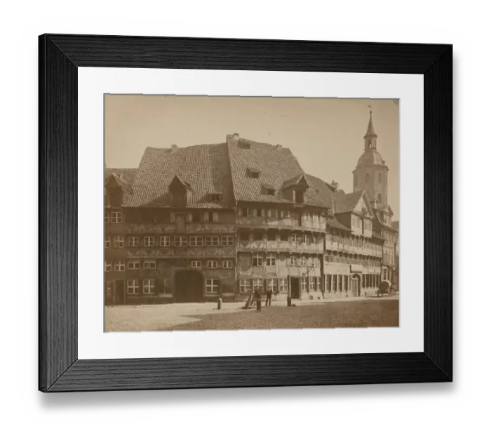 Framed Print : Brunswick. An old half-timbered house in Brunswick, Germany