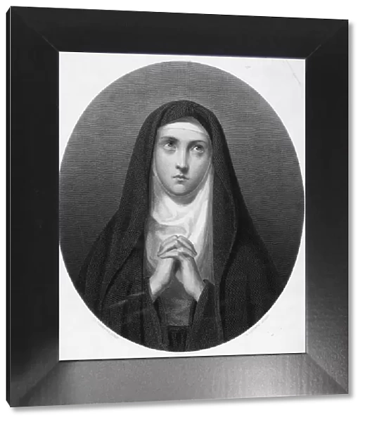 The Nun. A portrait of a nun, circa 1850