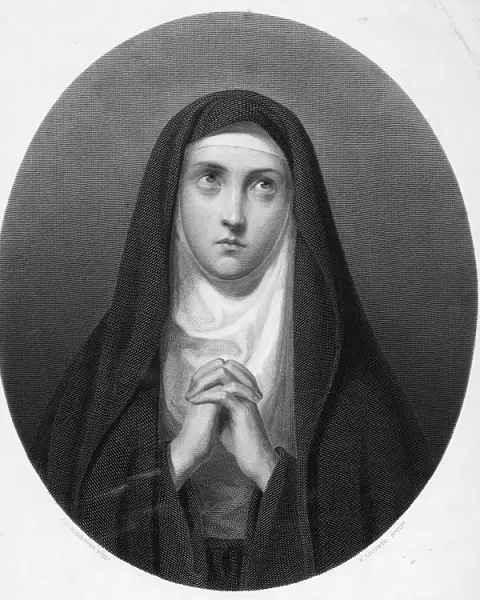 The Nun. A portrait of a nun, circa 1850
