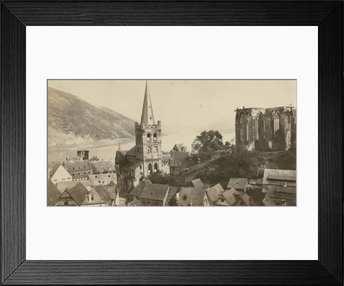Framed Print : Bacharach. The town of Bacharach in the Rhine Gorge in Germany, circa 1880 Framed Print : Bacharach. The town of Bacharach in the Rhine Gorge in Germany, circa 1880