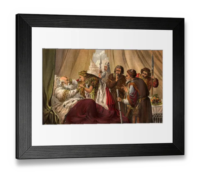 Framed Print : King Lear. circa 1900: An engraving after a painting by Robert Dudley illustrating a scene Framed Print : King Lear. circa 1900: An engraving after a painting by Robert Dudley illustrating a scene