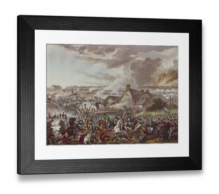 Framed Print : Waterloo. British and French soldiers fighting during the Battle of Waterloo Framed Print : Waterloo. British and French soldiers fighting during the Battle of Waterloo