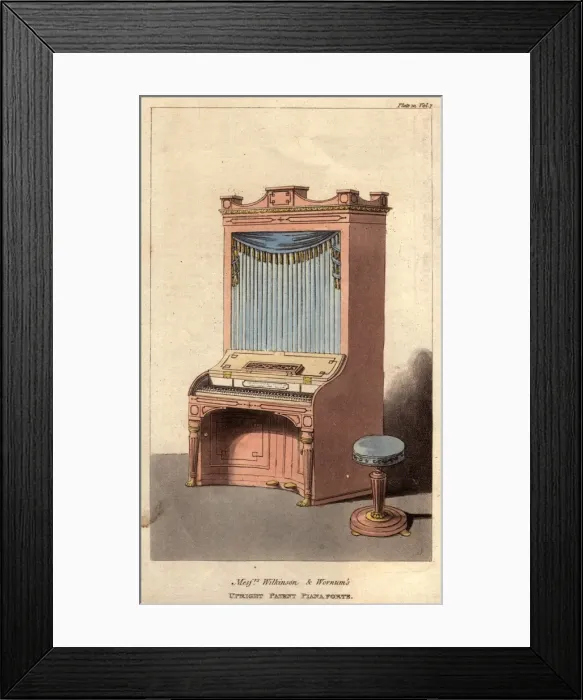 Framed Print : Patent Pianoforte Framed Print : Patent Pianoforte