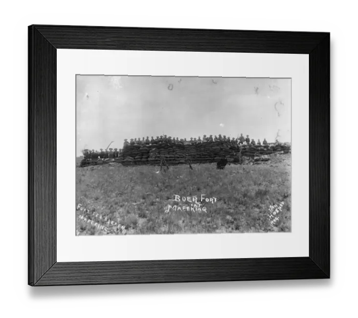 Framed Print : Boer Fort. October 1899: A Boer fortification at Mafeking Framed Print : Boer Fort. October 1899: A Boer fortification at Mafeking
