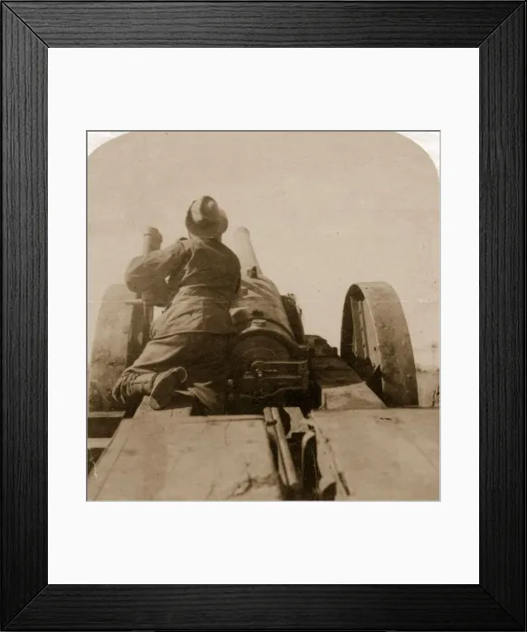 Framed Print : Boer War. June 1901: Training of HMS Monarch 47 guns on the Pretoria Fort Framed Print : Boer War. June 1901: Training of HMS Monarch 47 guns on the Pretoria Fort