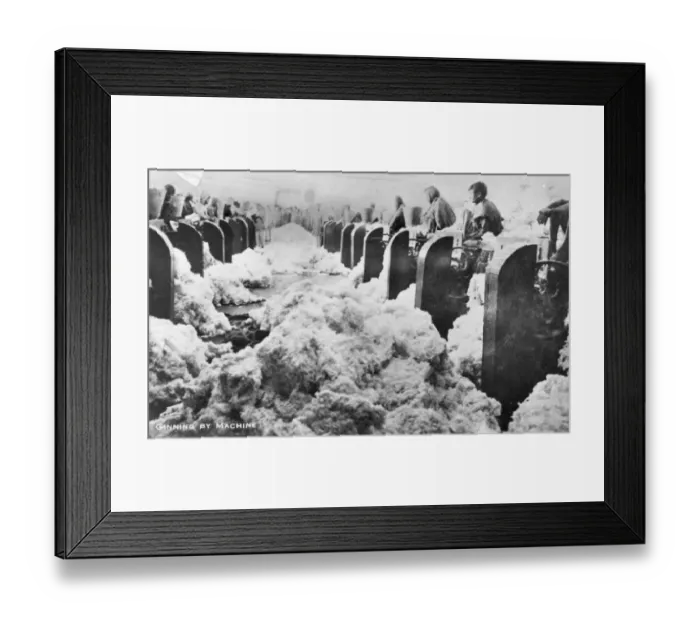 Framed Print : Ginning By Machine Framed Print : Ginning By Machine