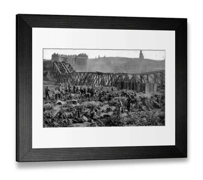 Framed Print : Bridge Down In Przemysl Framed Print : Bridge Down In Przemysl