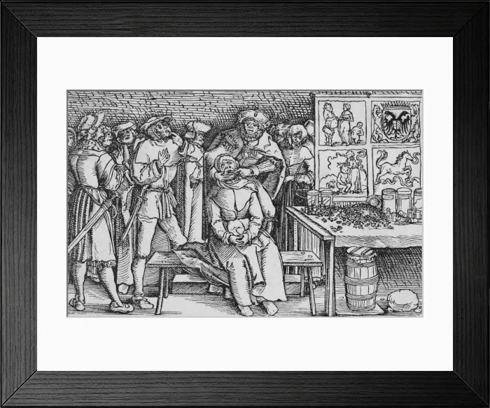 Framed Print : Medieval Dentist Framed Print : Medieval Dentist
