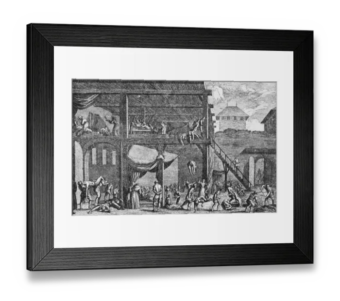 Framed Print : Plague Hospital