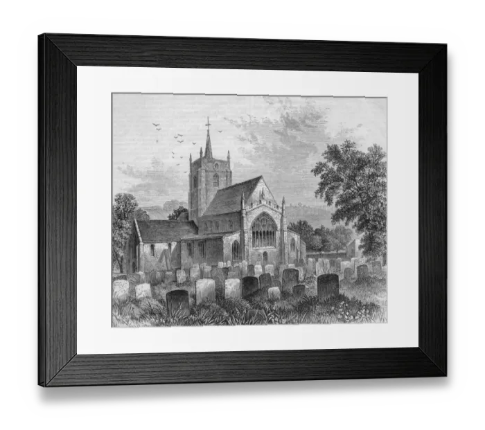Framed Print : St. Mary. The church of St. Mary, Wirksworth, Derbyshire, circa 1800 Framed Print : St. Mary. The church of St. Mary, Wirksworth, Derbyshire, circa 1800