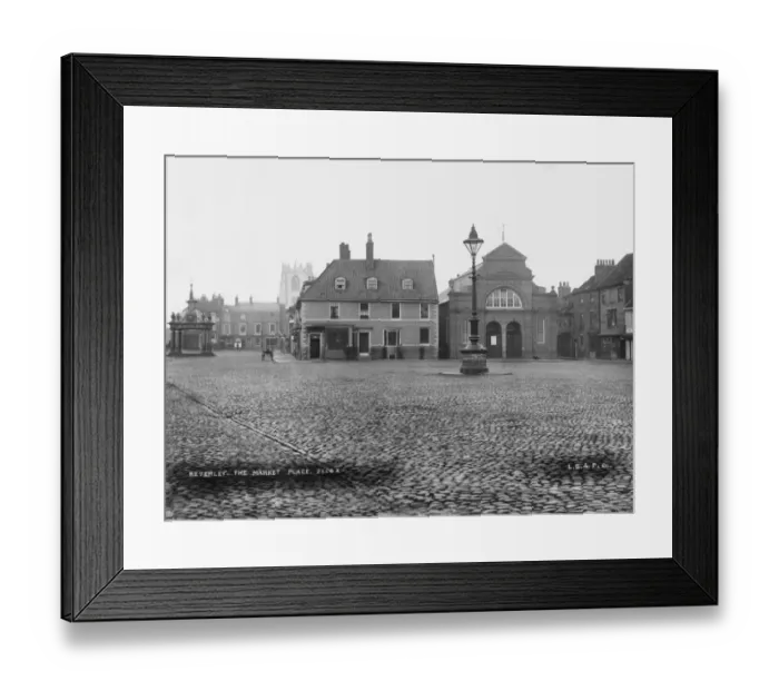 Framed Print : Beverley. The Market Place at Beverley, Yorkshire, circa 1910 Framed Print : Beverley. The Market Place at Beverley, Yorkshire, circa 1910