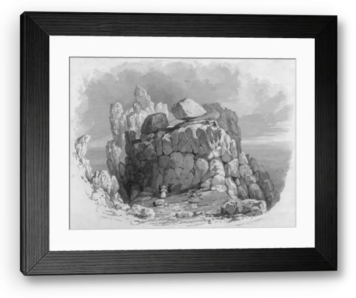 Framed Print : The Logan Rock Framed Print : The Logan Rock