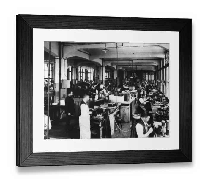 Framed Print : Zeiss Lens Workers Framed Print : Zeiss Lens Workers