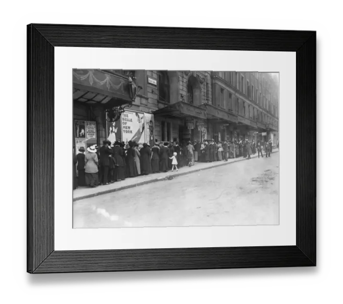 Framed Print : Theatre Queue Framed Print : Theatre Queue