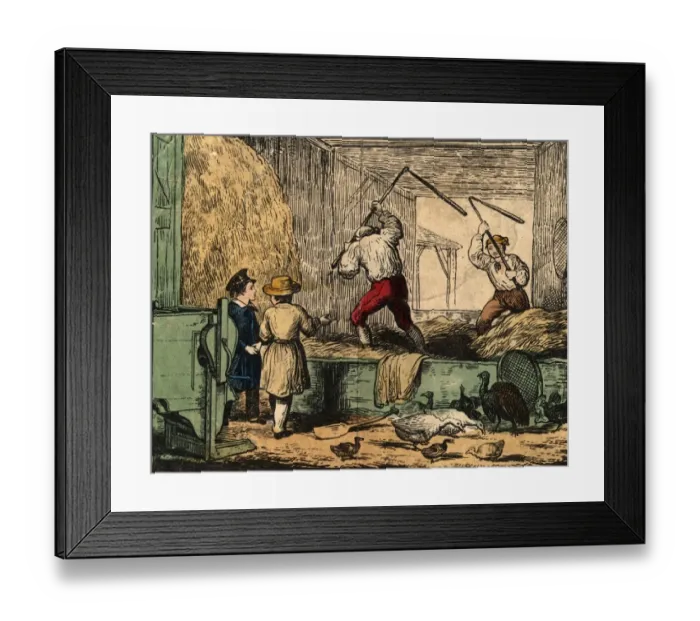 Framed Print : Corn Threshing Framed Print : Corn Threshing