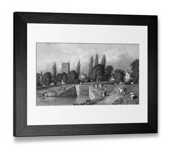 Framed Print : Calne, Wiltshire, from the canal, circa 1750 Framed Print : Calne, Wiltshire, from the canal, circa 1750