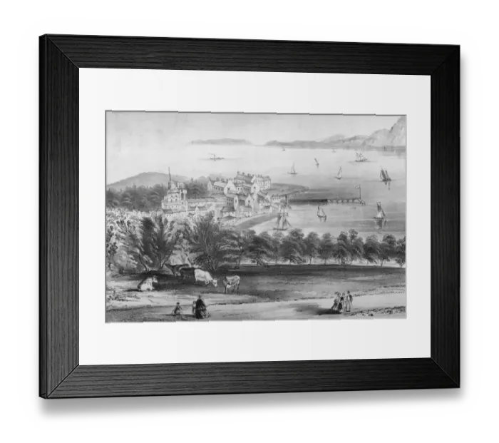 Framed Print : Beaumaris, Anglesey, Wales from the Horse Shoe Walk, circa 1750 Framed Print : Beaumaris, Anglesey, Wales from the Horse Shoe Walk, circa 1750