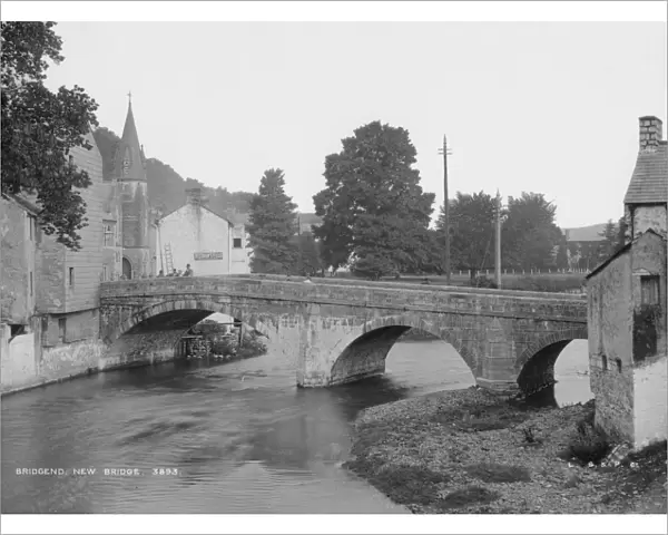 Bridgend. The New Bridge, Bridgend, Glamorgan, Wales, circa 1910