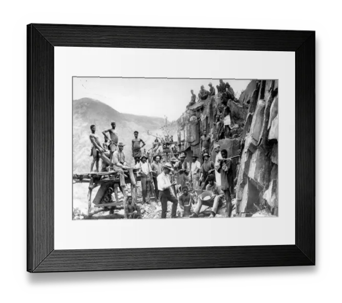 Framed Print : Gold Mine. circa 1888: African and European workers pan for gold at the Framed Print : Gold Mine. circa 1888: African and European workers pan for gold at the