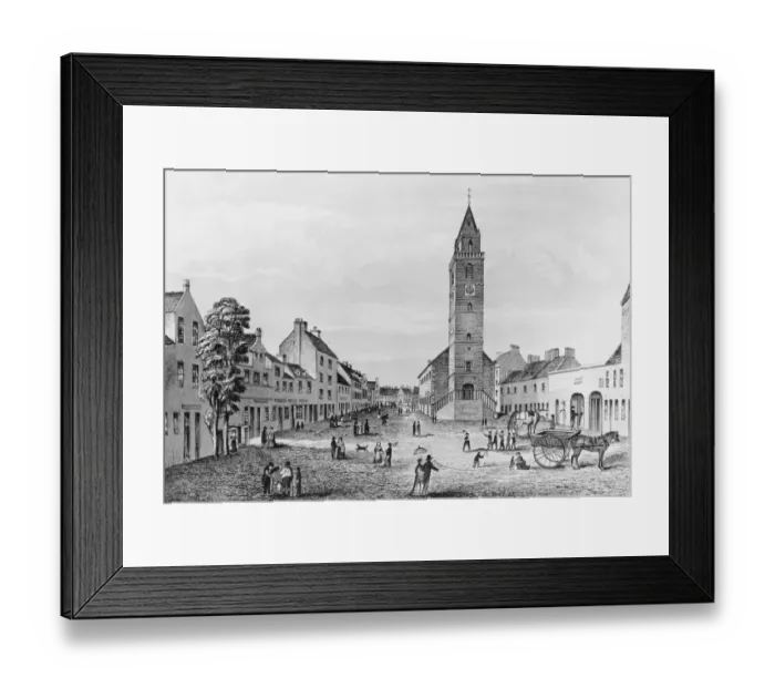 Framed Print : Irvine. High Street, Irvine, Ayrshire, Scotland, circa 1750