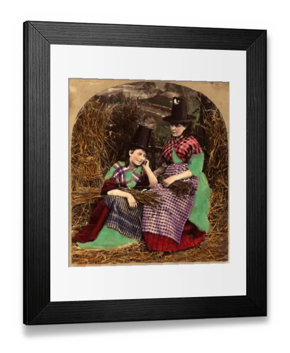 Framed Print : Welsh Farm Girls Framed Print : Welsh Farm Girls