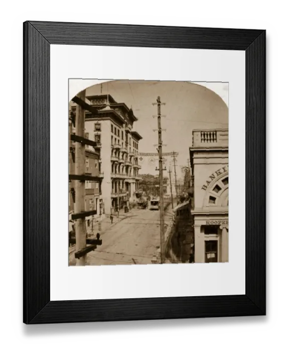 Framed Print : Maryland. circa 1862: The main street of Baltimore around the time of the Civil War Framed Print : Maryland. circa 1862: The main street of Baltimore around the time of the Civil War