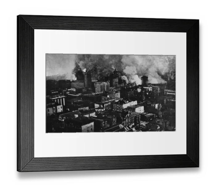 Framed Print : Earthquake Fire Framed Print : Earthquake Fire