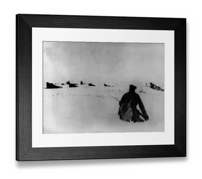 Framed Print : Lying Low. circa 1916: Russian soldiers in the Carpathians