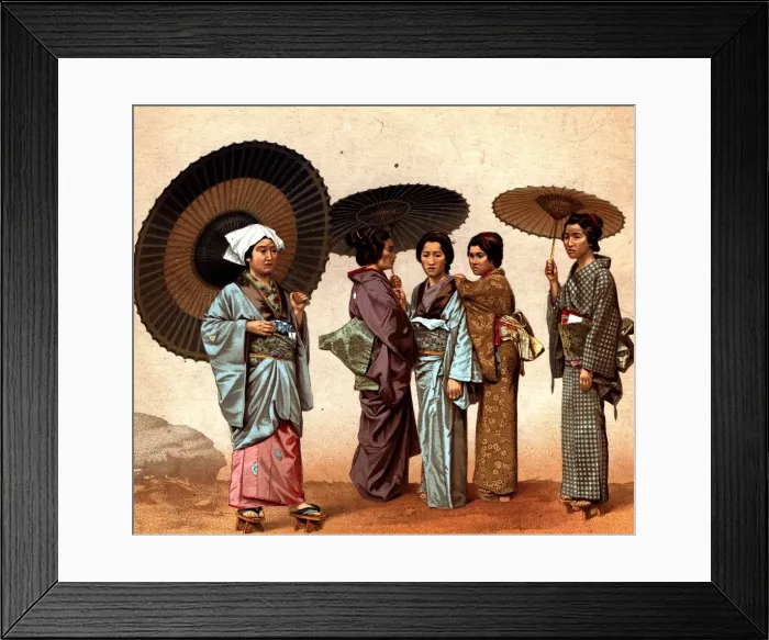 Framed Print : Japanese Ladies Framed Print : Japanese Ladies