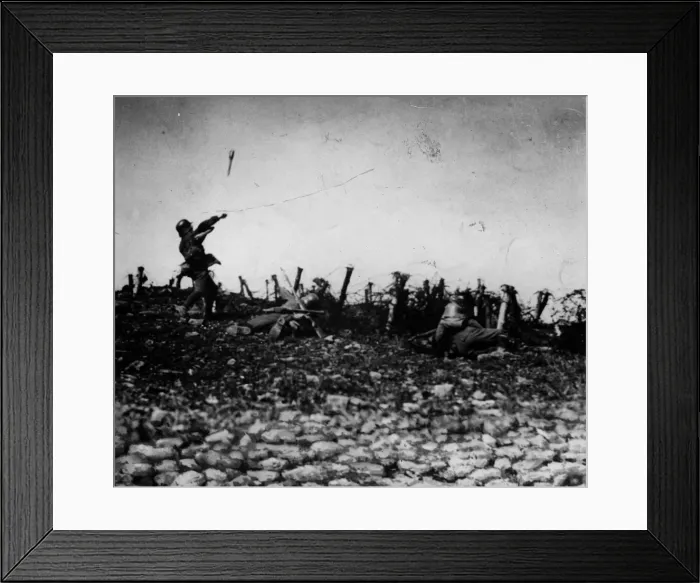 Framed Print : Throwing A Grenade Framed Print : Throwing A Grenade
