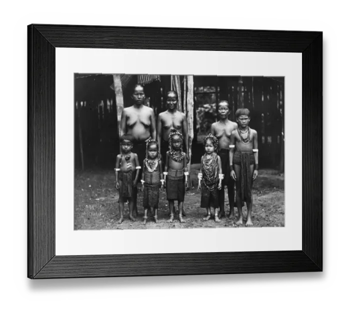 Framed Print : Borneo Family Framed Print : Borneo Family