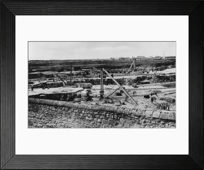Framed Print : Quarries. circa 1900: The Convict Quarries, Portland Framed Print : Quarries. circa 1900: The Convict Quarries, Portland