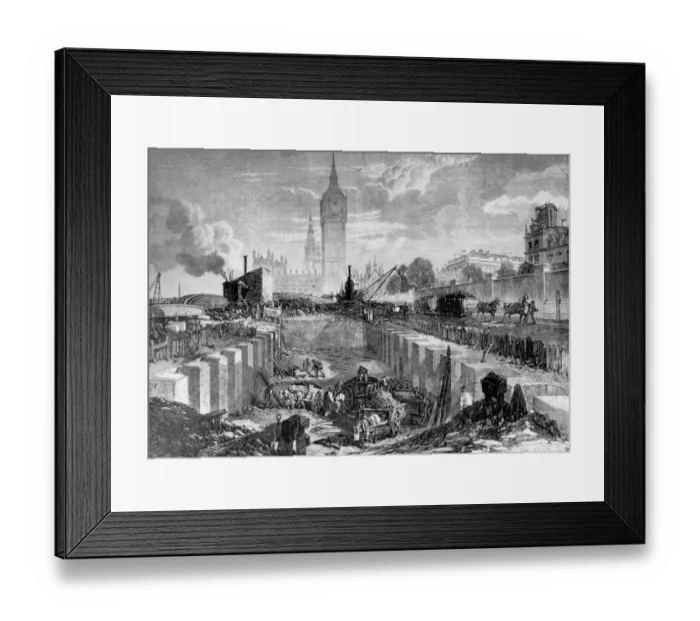 Framed Print : District Line Works Framed Print : District Line Works